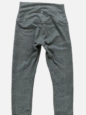 Women's LULULEMON Gray Dottie Dash Wunder Under Crop Roll Down Leggings size 4
